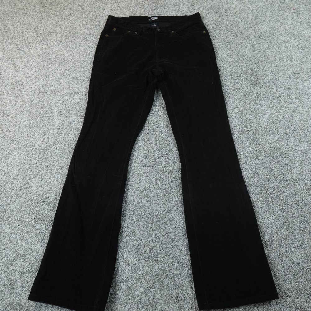 VTG Polo Jeans Ralph Lauren Pants Womens 8 Black Corduroy Bootcut Flare Stretch